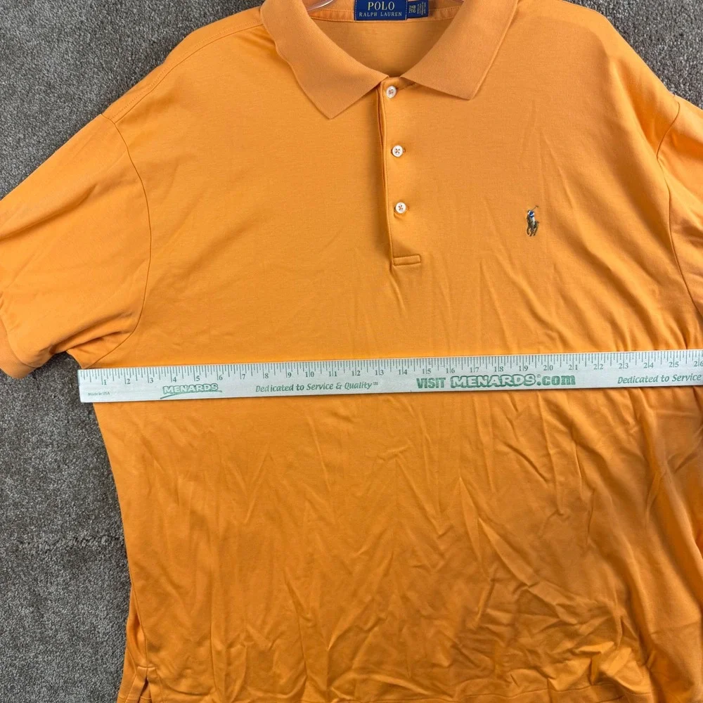 Polo Ralph Lauren Orange Short Sleeve Polo Shirt Mens 2XB Big & Tall Pony Logo